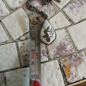 Siamese silver etched and enamel pendant - NOS